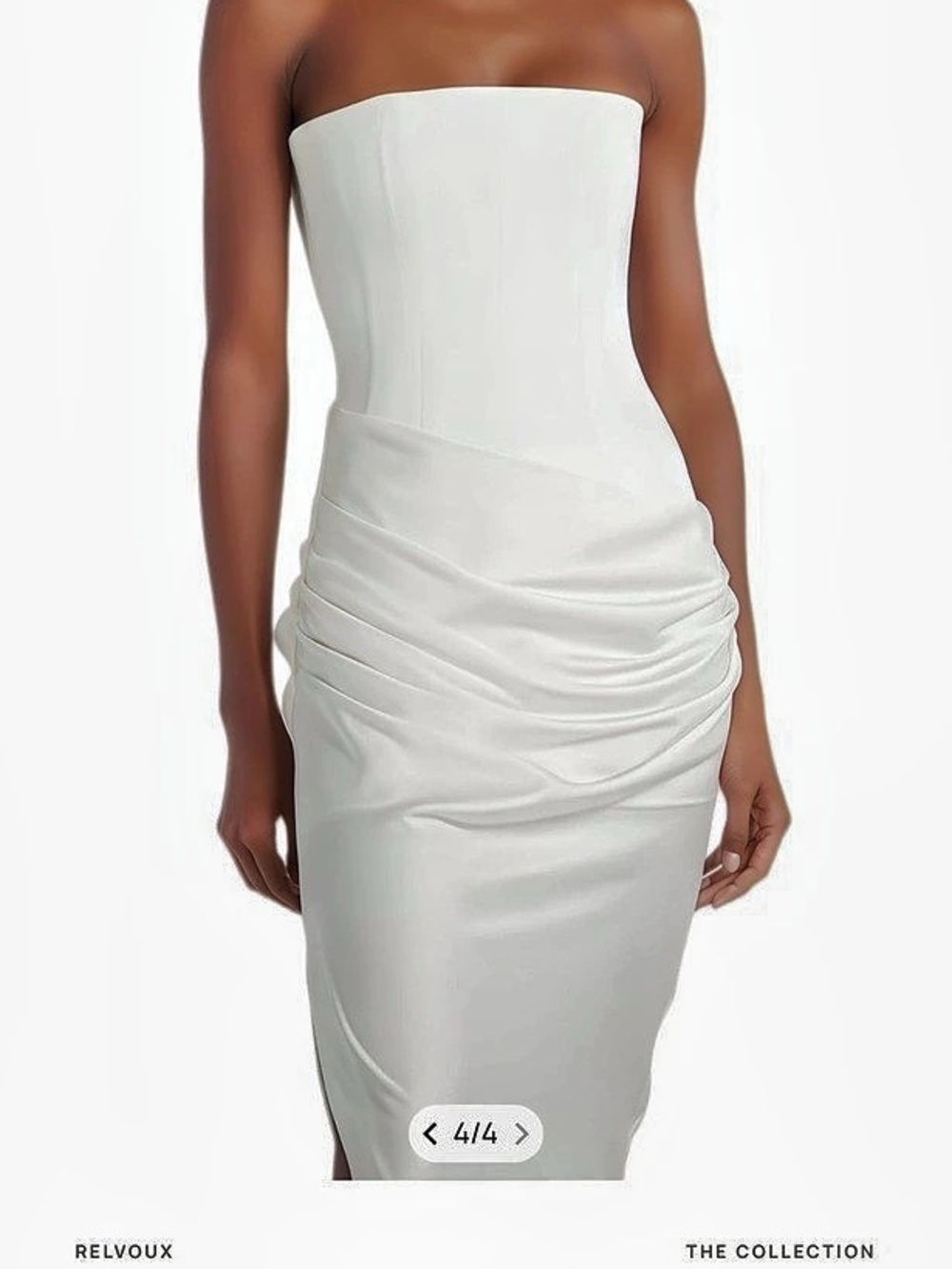 Revolve Opal White Corset Draped Slit Maxi Dress Corset Draped Slit Maxi Dress